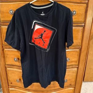 Jordan Black Tee with Red Graphic